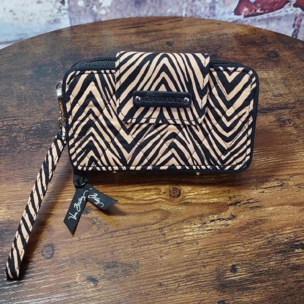 Vera Bradley "Zebra" Multi Compartment Zip Around Wallet